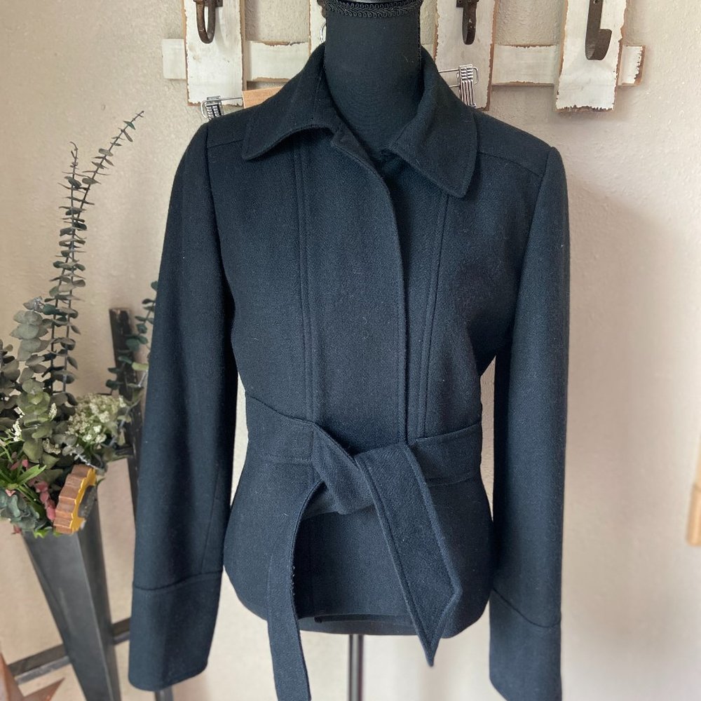 J. Crew Black 100% Wool Blazer Scottish Cloth Robert Noble ~ S- See Measurements